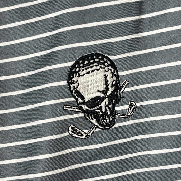 Tattoo Golf Shorts Adult 44 Gray Striped Golf Golfing Performance Logo Mens NWOT - Picture 11 of 14